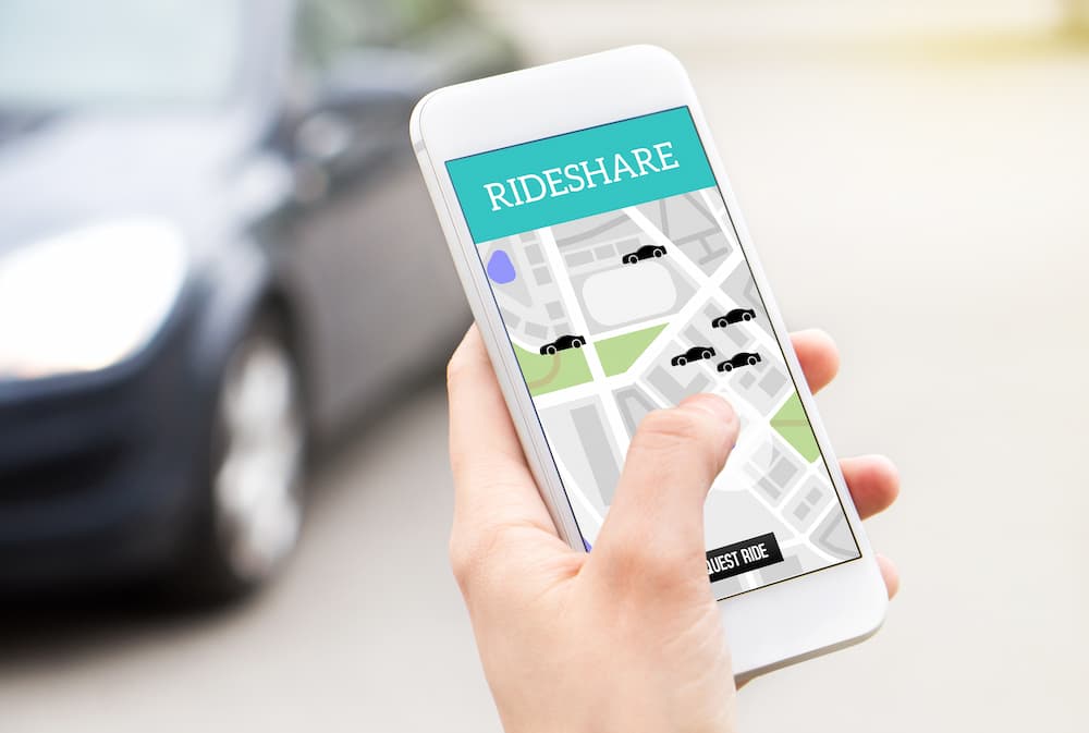Ride share app on the cellphone