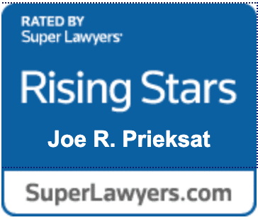 Rated by Super Lawyers - Rising Stars Joe R. Prieksat